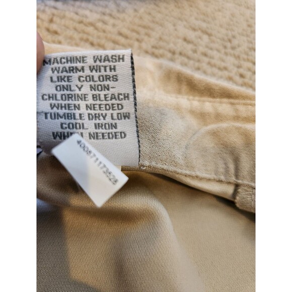 Sonoma Button Up Suede Shirt Women's Large Long Sleeve Beige Adults L - Picture 12 of 13